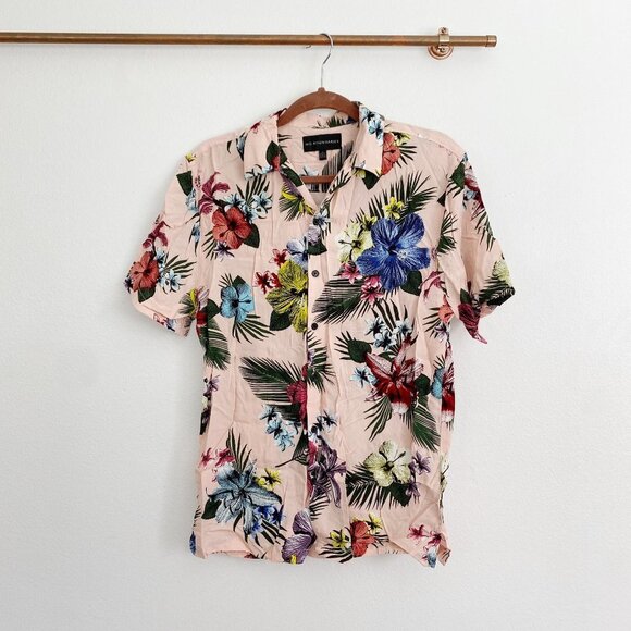 No Boundaries Other - No Boundaries by Target Mens Tropical Button Down Shirt Small